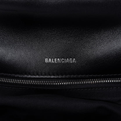 Balenciaga Nappa Calfskin Quilted Touch B Puffy Clutch Black 8 of 9