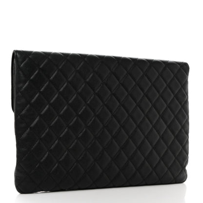 Chanel Caviar Quilted Large Golden Class Pouch Black 3 of 9