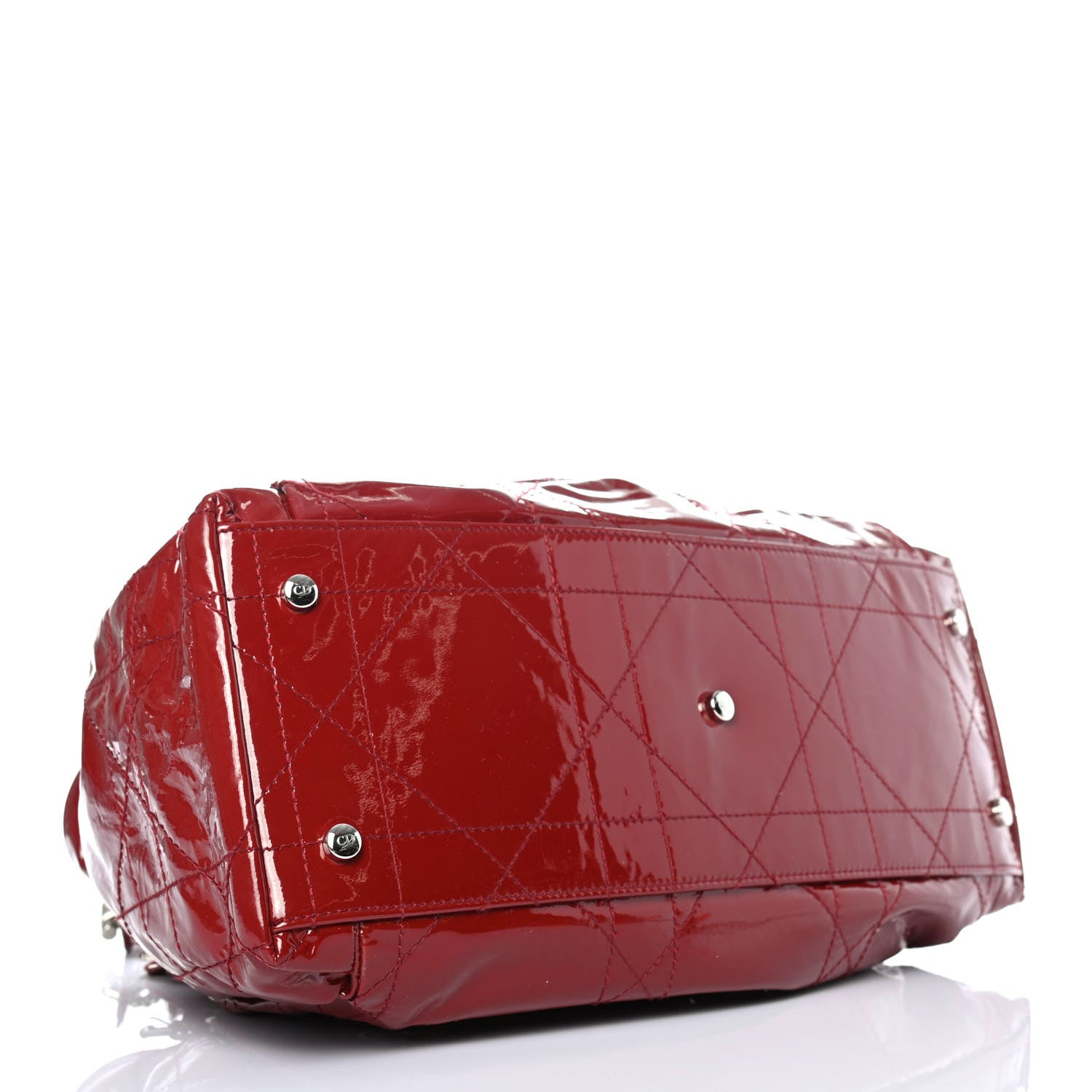 Christian Dior Patent Cannage Medium Le Trente Tote Red 4 of 4