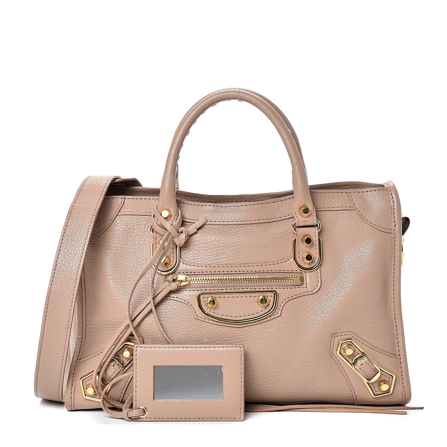 Balenciaga Chevre Gold Metallic Edge Hardware S City Rose Des Sables 1 of 14
