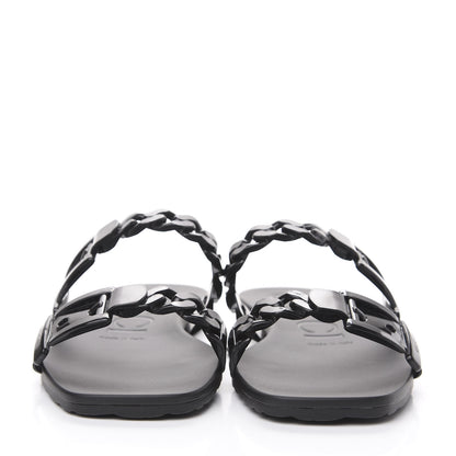 Gucci Rubber Womens Slide Sandals 36 Black 2 of 8