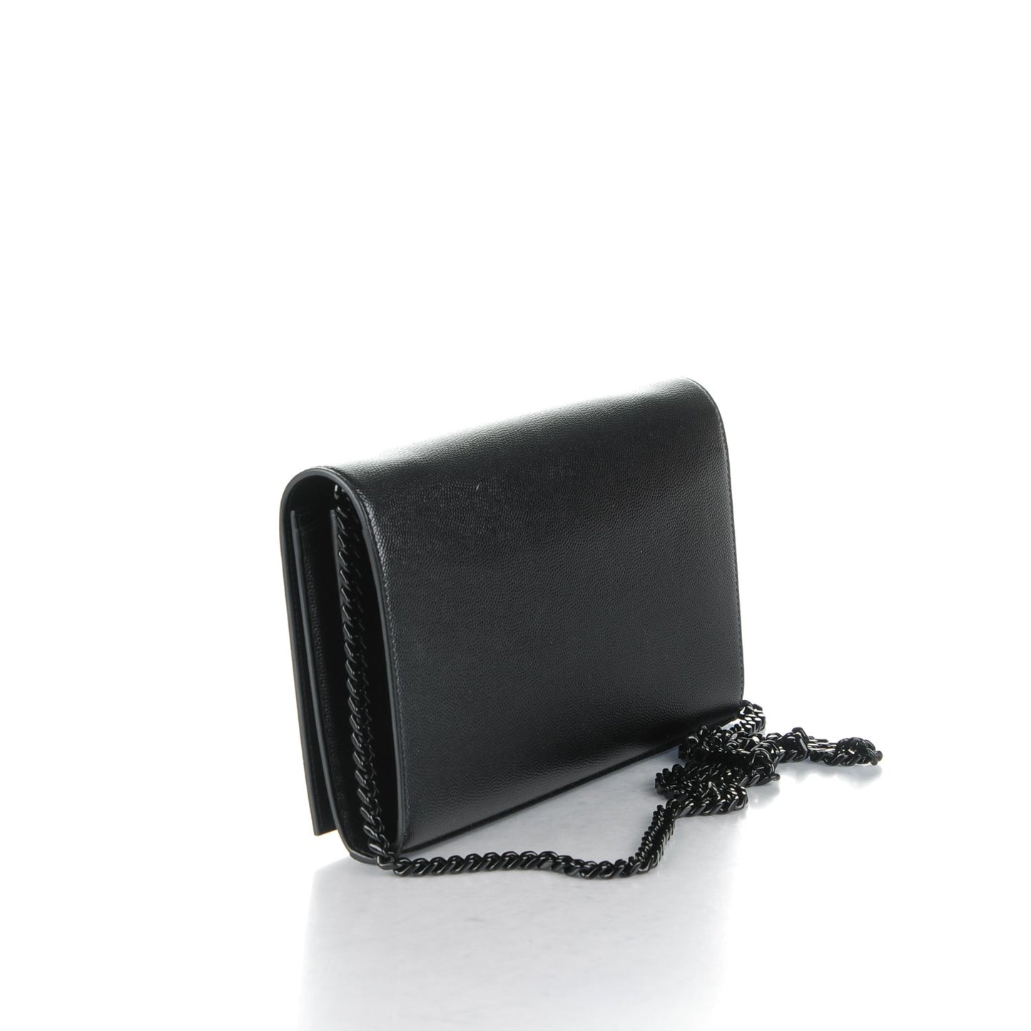 Grain De Poudre Monogram Chain Wallet Black