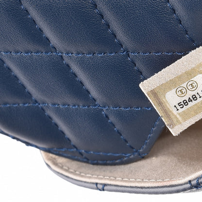 Chanel Calfskin Quilted In the Business Flap Dark Navy Blue 7 of 7