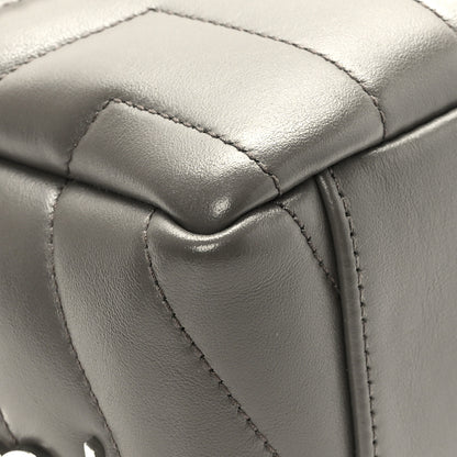 Saint Laurent Calfskin Y Quilted Monogram Small Loulou Bowling Bag Earth 10 of 11