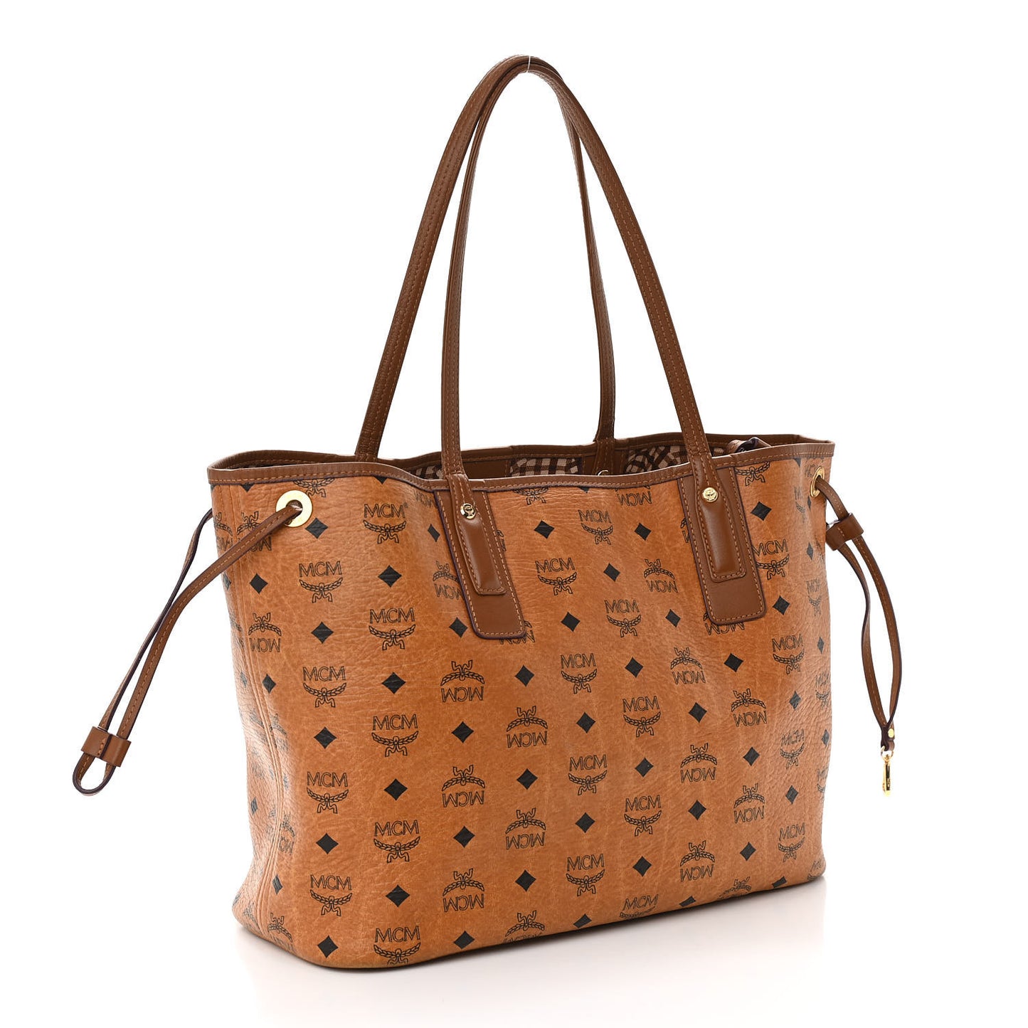 Visetos Medium Liz Reversible Shopper Tote Cognac