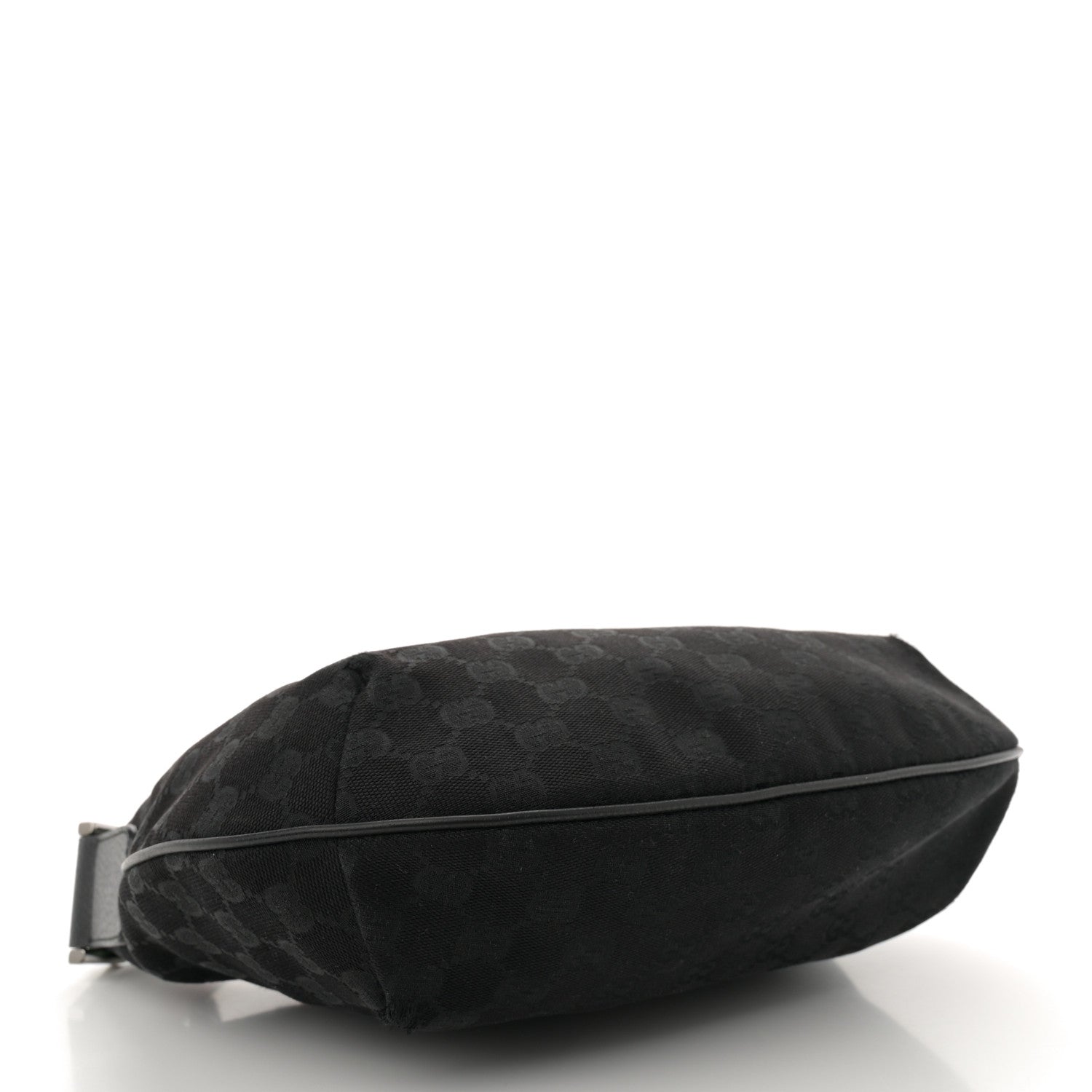 Gucci Monogram Web Medium Half Moon Hobo Black 4 of 12