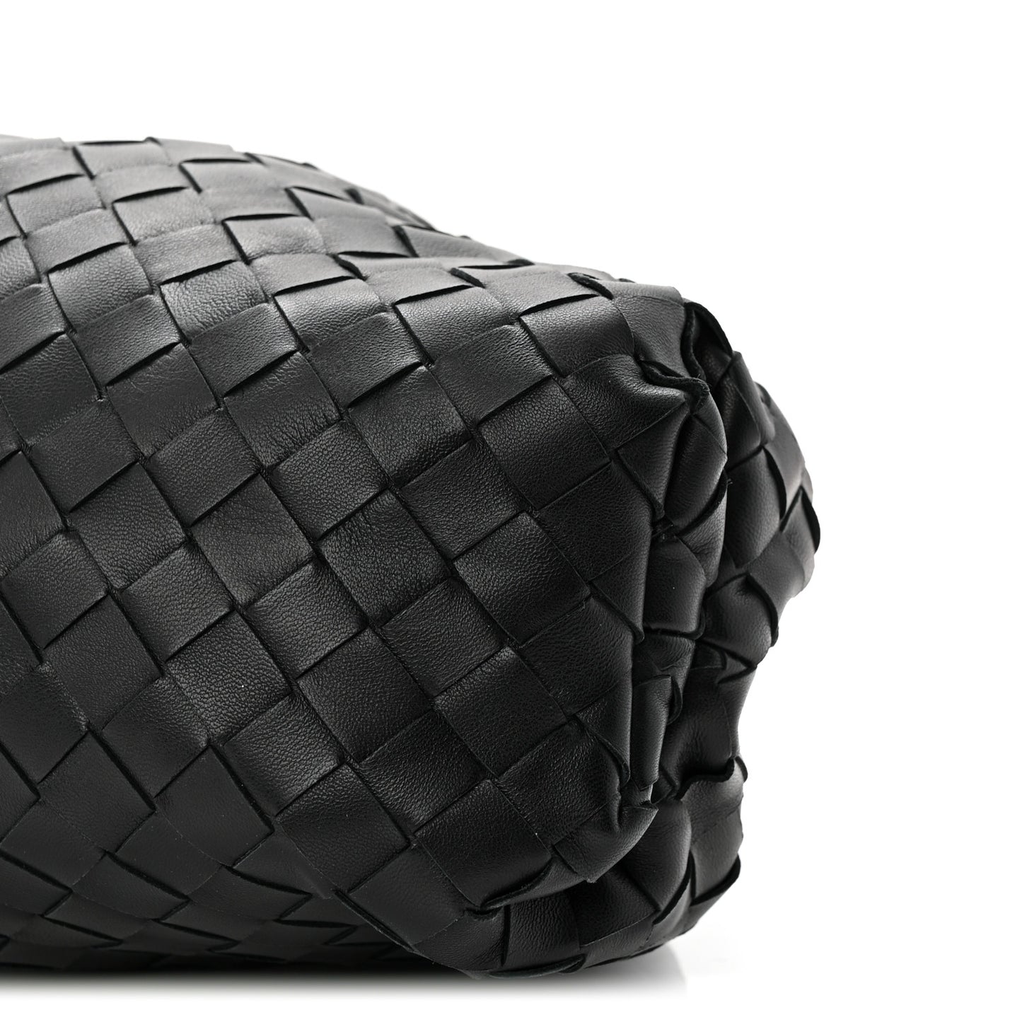 Nappa Maxi Intreccio The Pouch Oversized Clutch Black