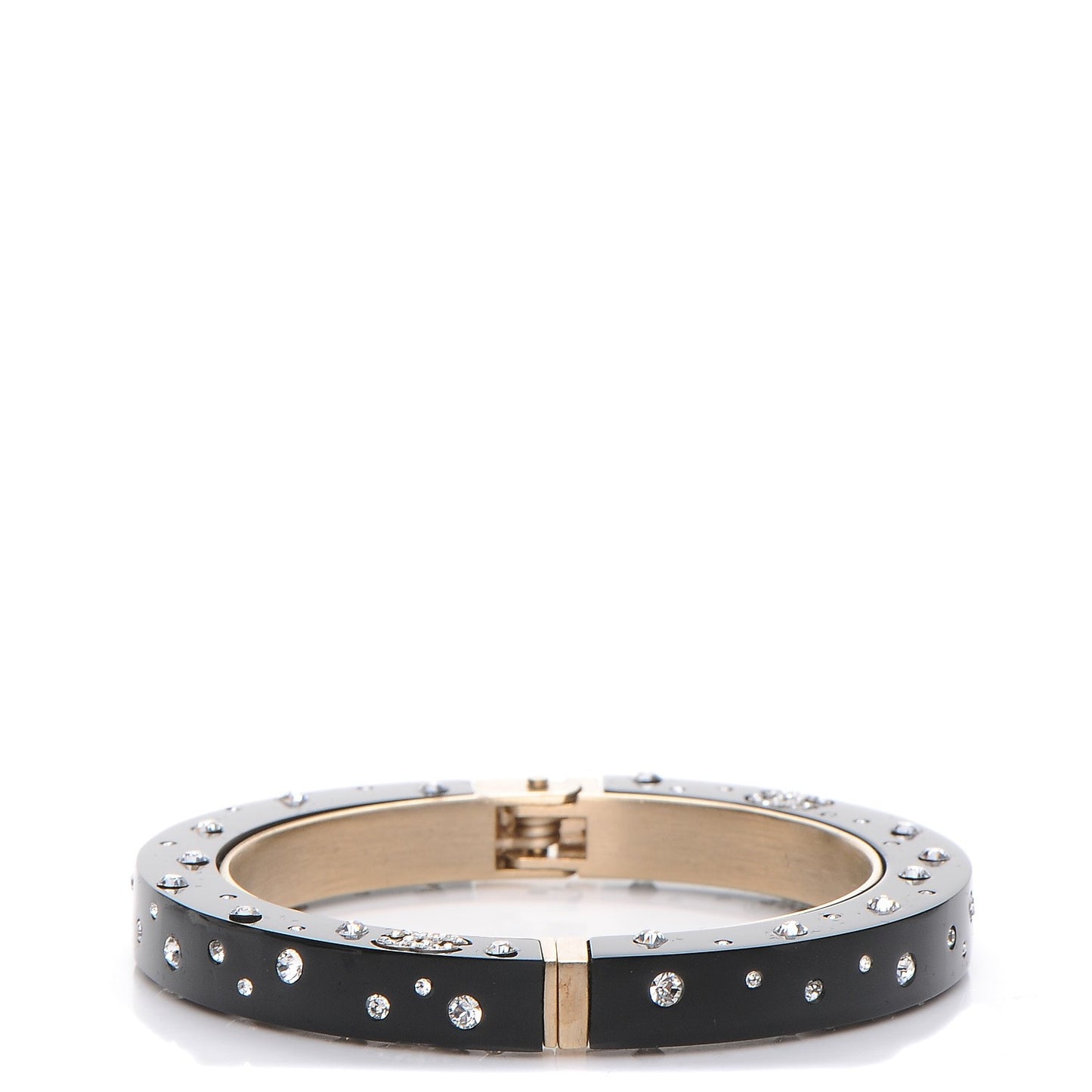Resin Crystal CC Bangle Black Gold