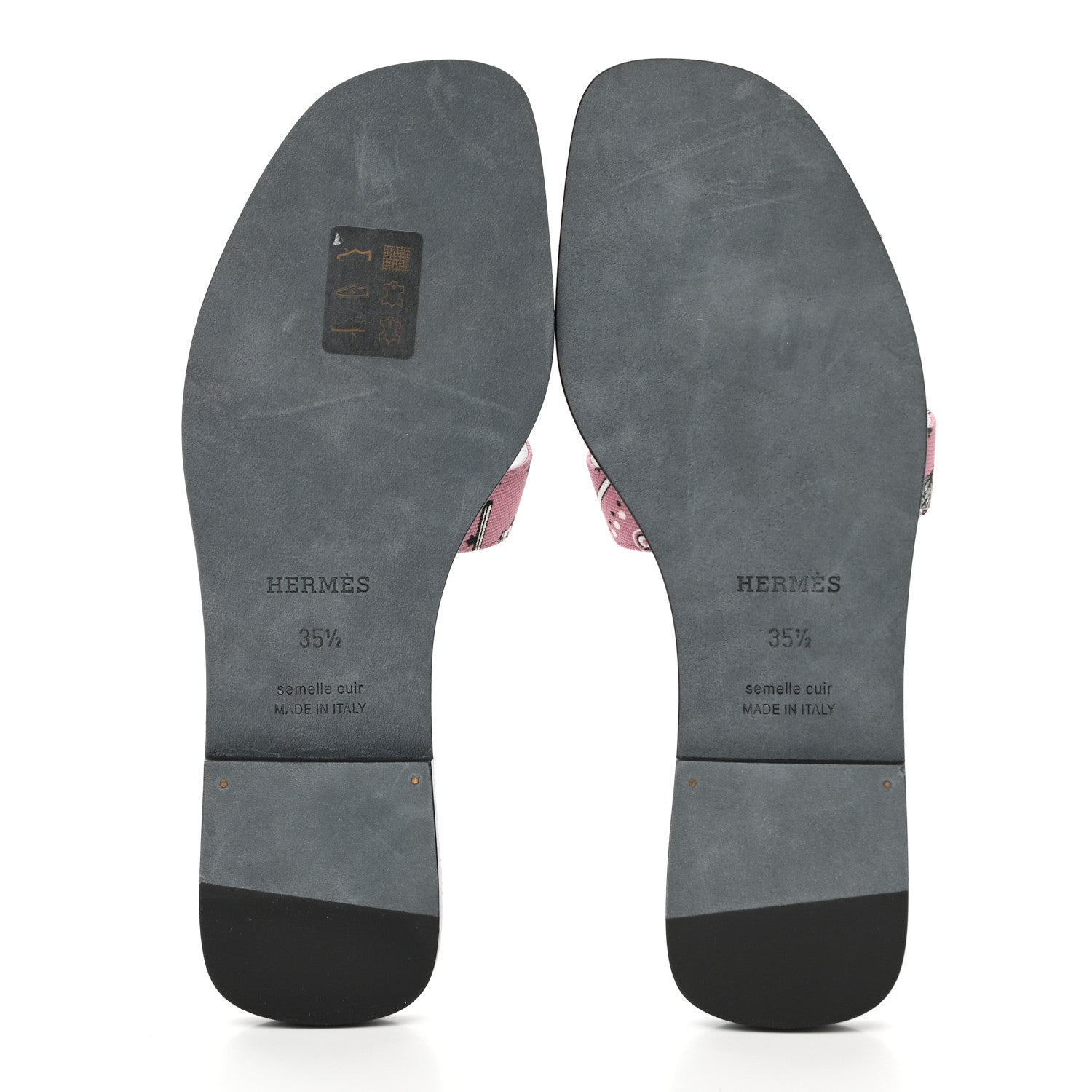 Hermes Cotton Canvas Printed Les Cles Bandana Oran Sandals 35.5 5 of 8