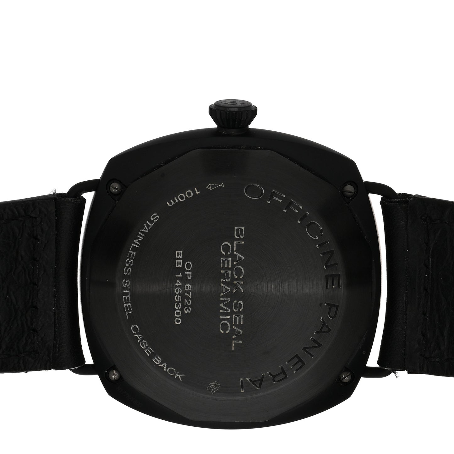 Ceramic Calfskin 45mm Radiomir Black Seal Manual Winding Watch Black PAM00292