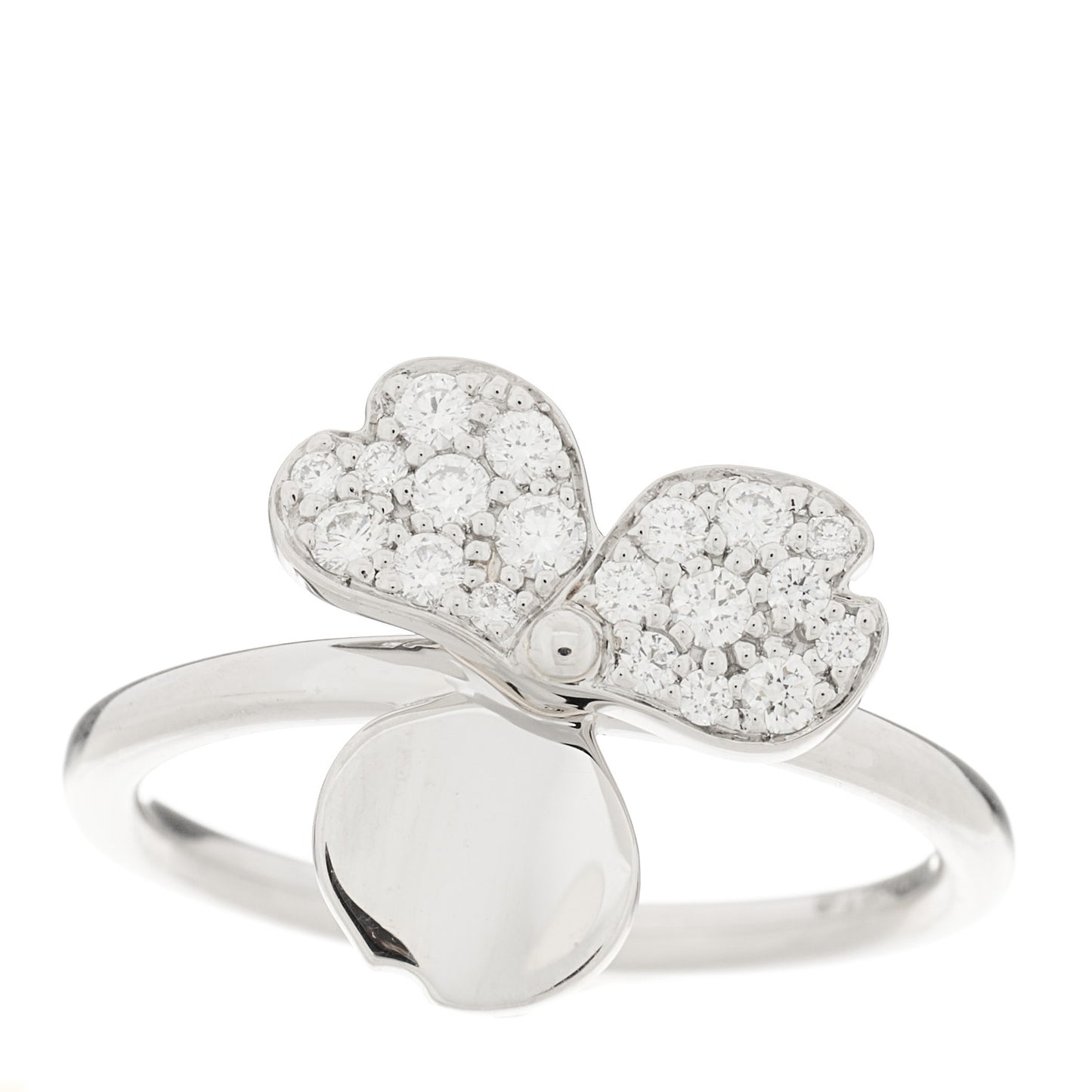 Platinum Diamond Paper Flowers Ring 49 5