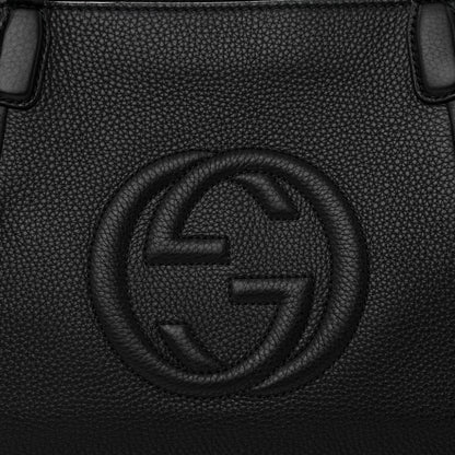 Gucci Pebbled Calfskin Small Soho Top Handle Bag Black 7 of 11
