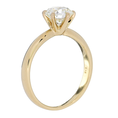 Parker & West by FASHIONPHILE 18K Yellow Gold Diamond 1.24ct Solitaire Engagement Ring 53 6.25 6 of 10