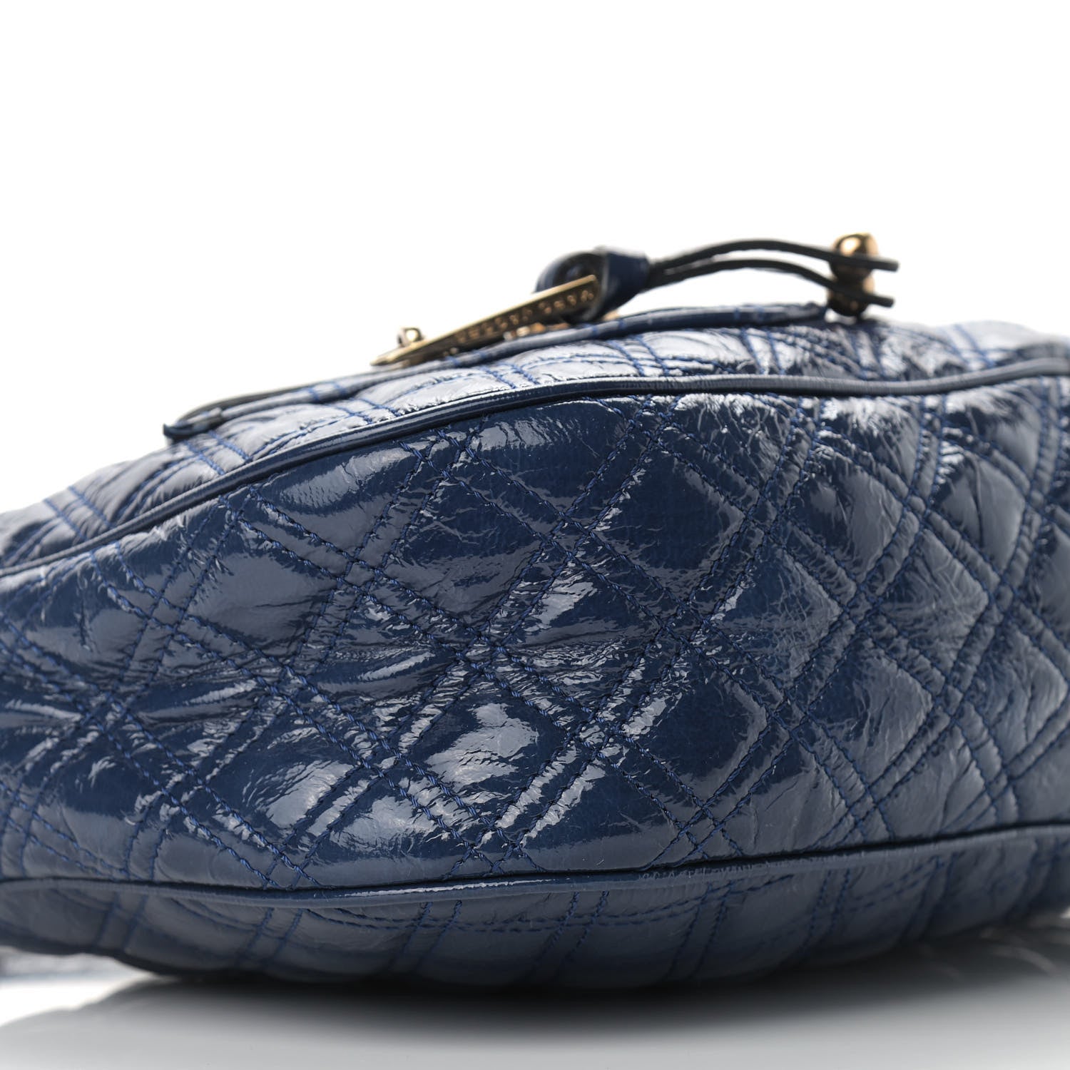 Marc Jacobs Patent Quilted Goatskin Ursula Hobo Midnight 10 of 12