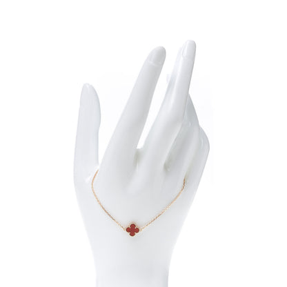 Van Cleef & Arpels 18K Rose Gold Carnelian Sweet Alhambra Bracelet 2 of 6