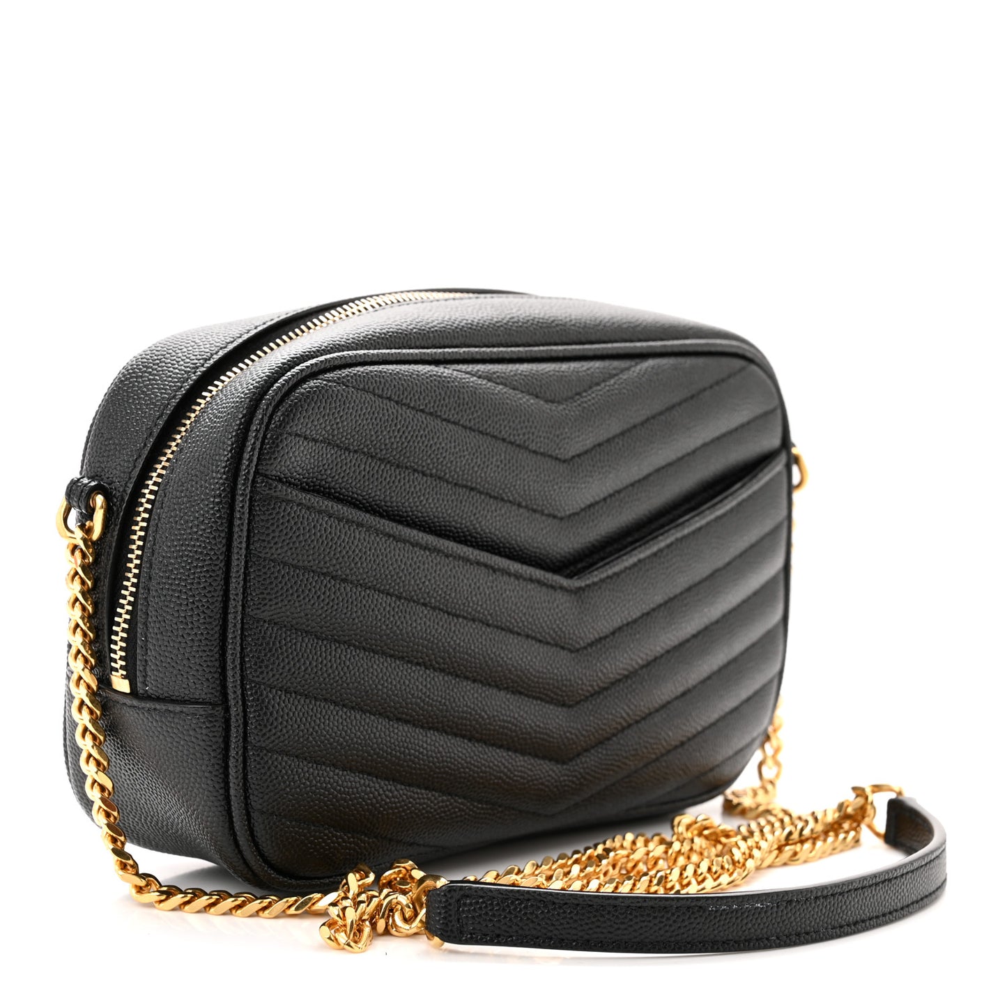 Grain De Poudre Matelasse Monogram Mini Lou Camera Bag Black