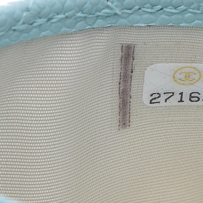 Chanel Caviar Quilted Card Holder Light Blue 8 of 10