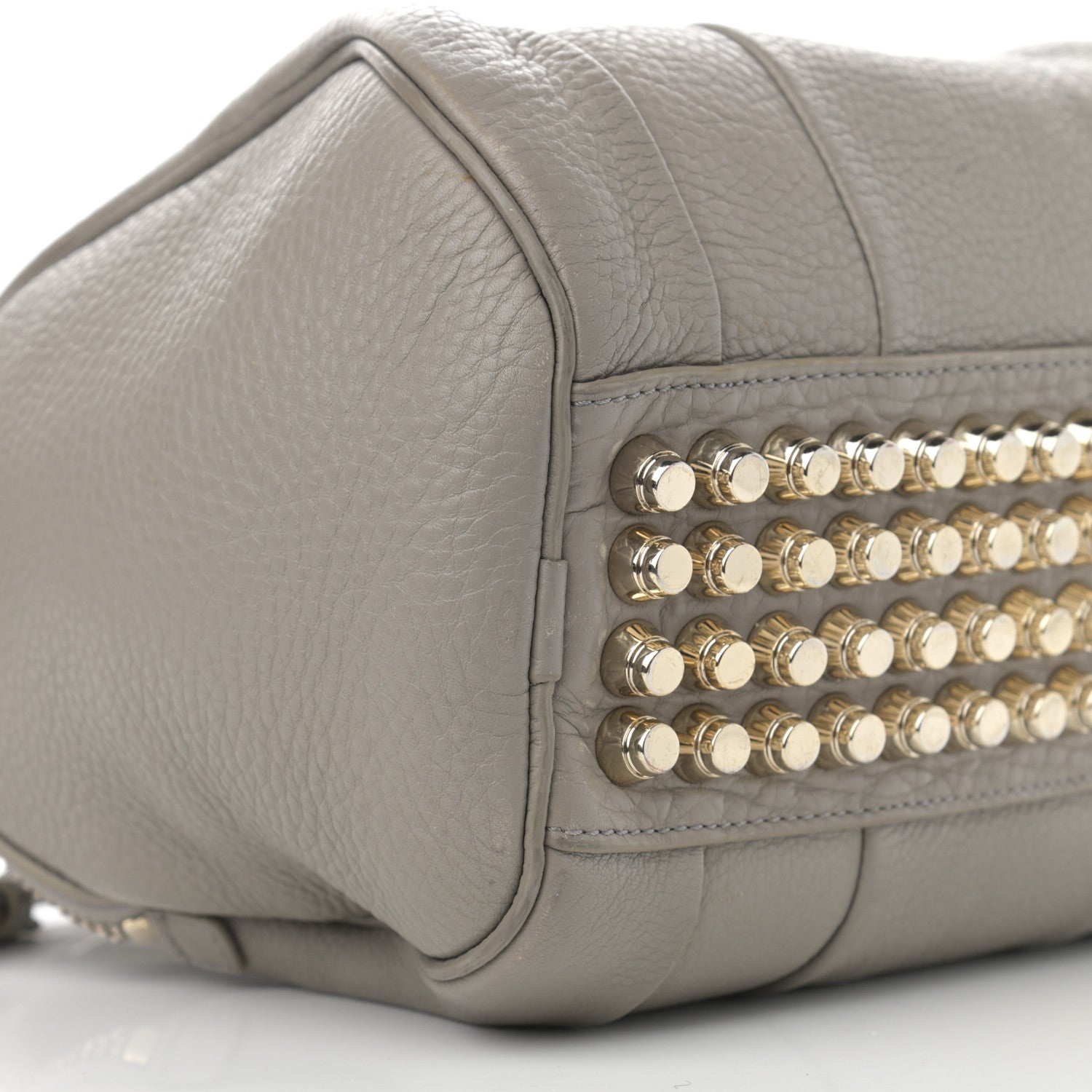 Alexander Wang Pebbled Lambskin Rockie Gray Pale Gold Hardware 8 of 14