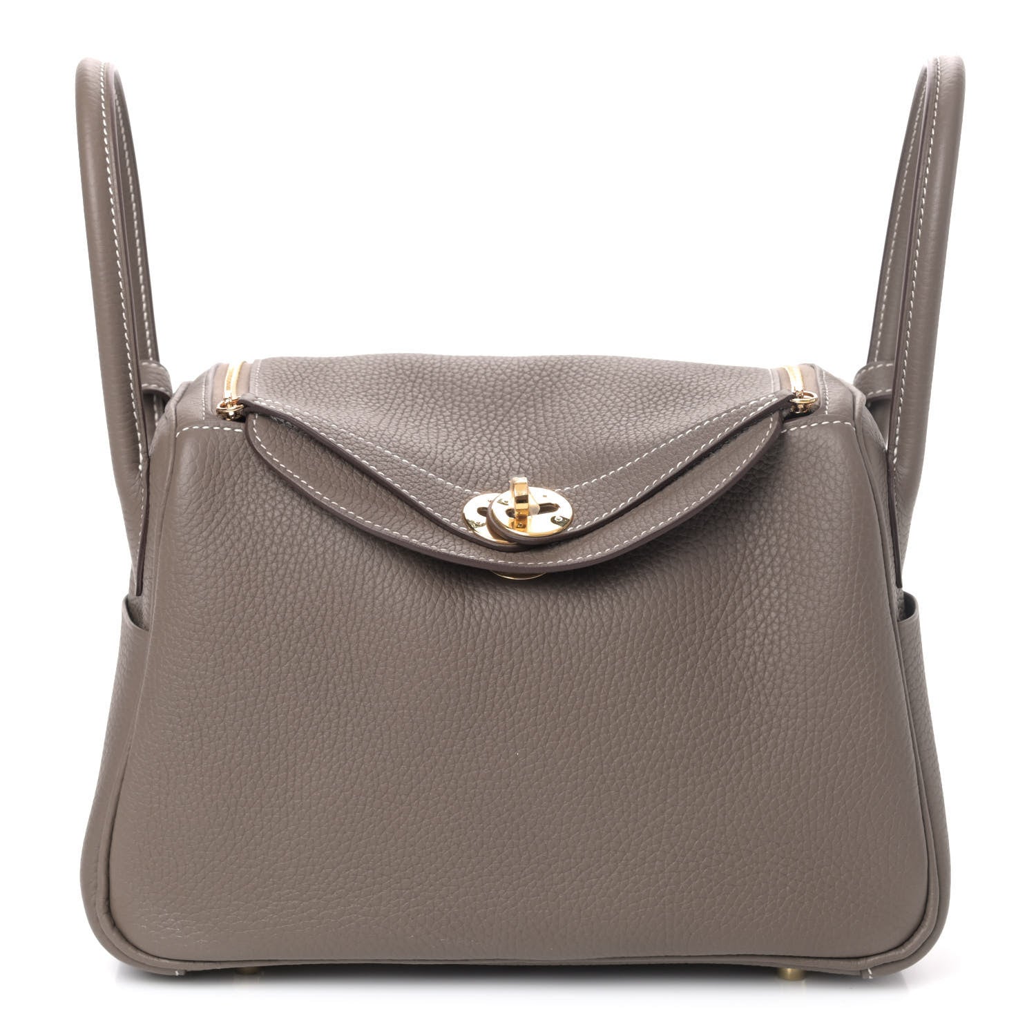 Hermes Taurillon Clemence Lindy 26 Etoupe 1 of 4