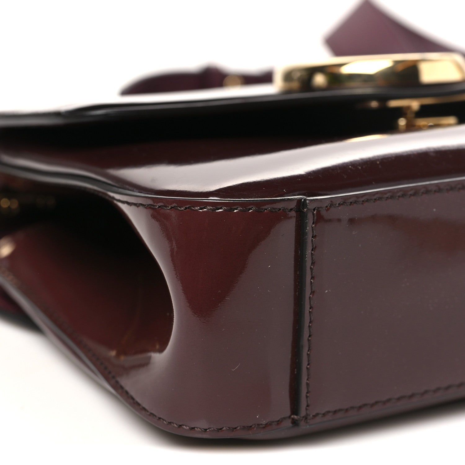 Chloe Spazzolato Sfumato Calfskin Small C Double Carry Burnt Brown 8 of 9