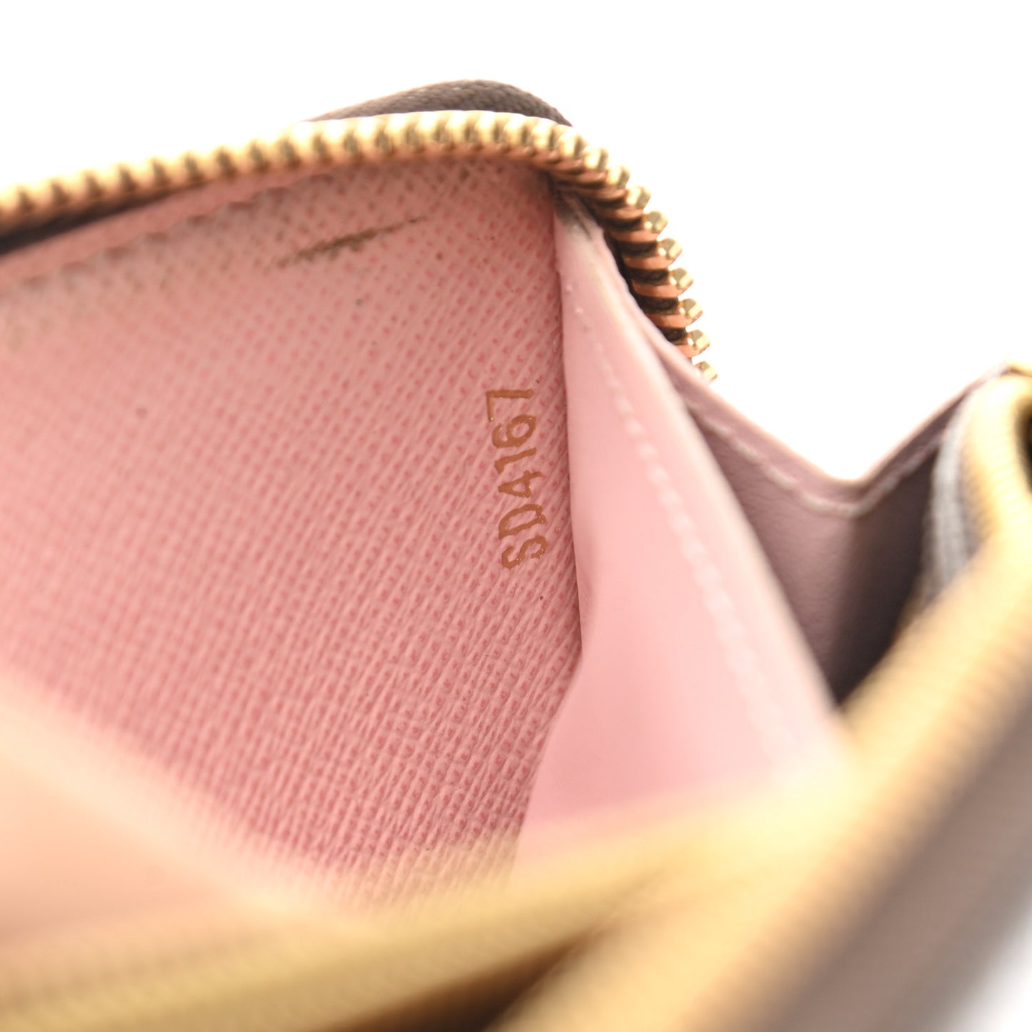 Monogram Clemence Wallet Rose Ballerine