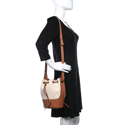Loewe Canvas Calfskin Balloon Bucket Bag Ecru Tan 2 of 11