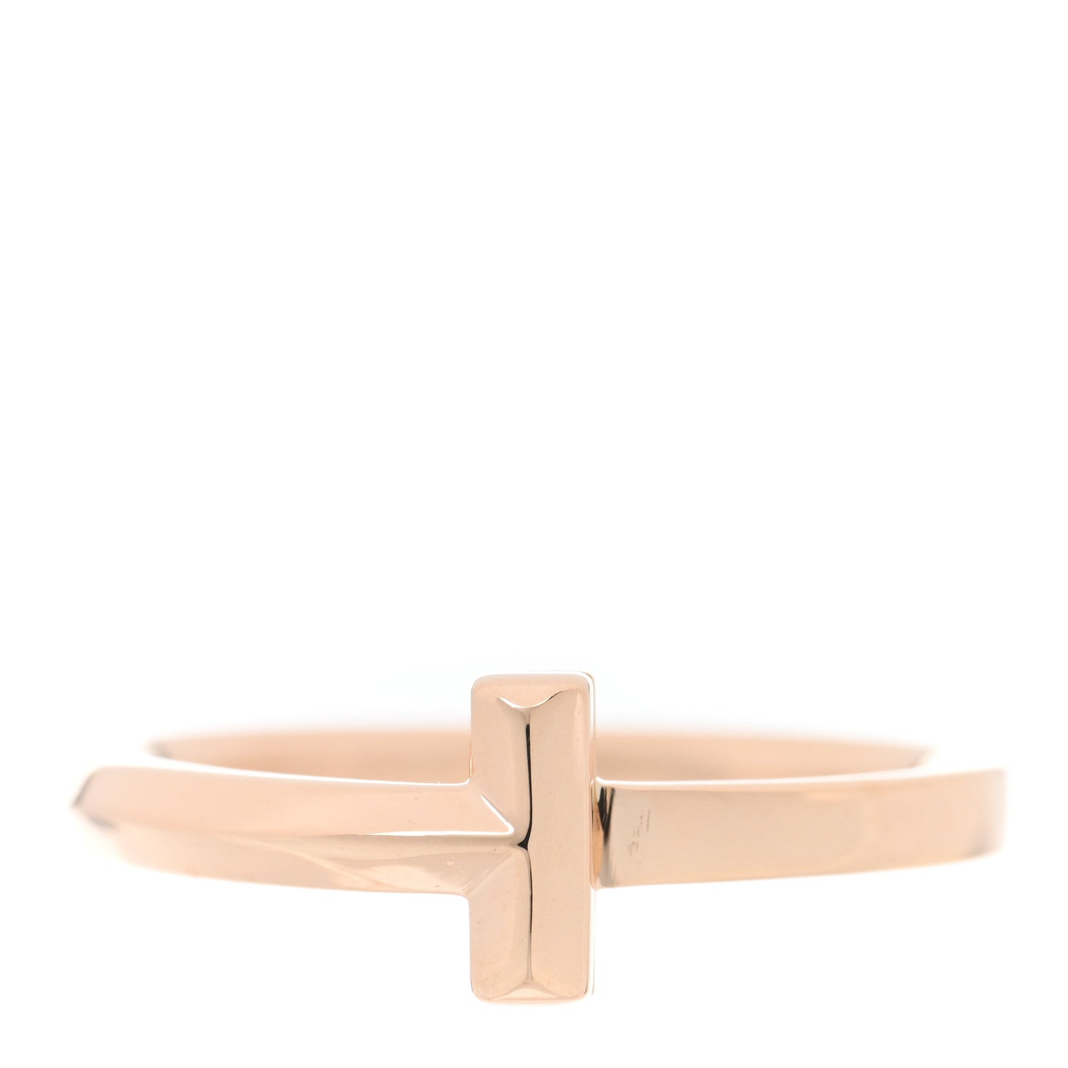 Tiffany 18K Rose Gold T T1 Ring 53 6.25 1 of 5