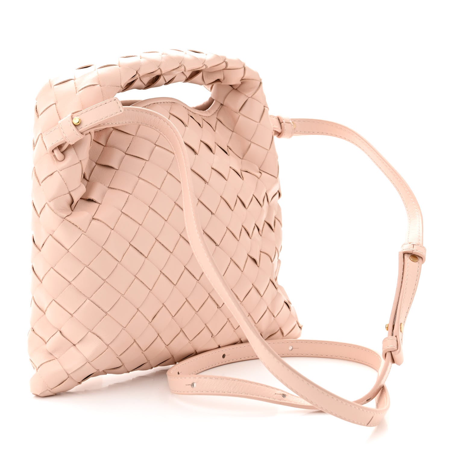 Bottega Veneta Calfskin Intrecciato Mini Hop Lotus 3 of 10