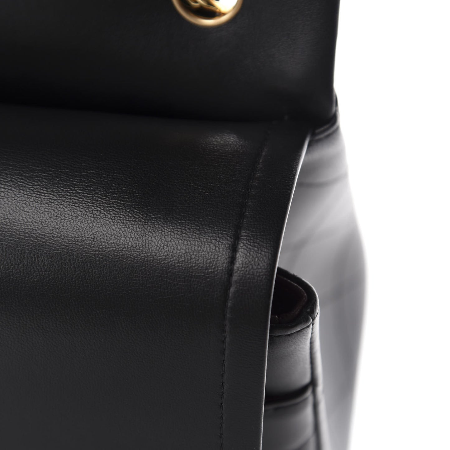 Lambskin Quilted Jumbo Double Flap Black