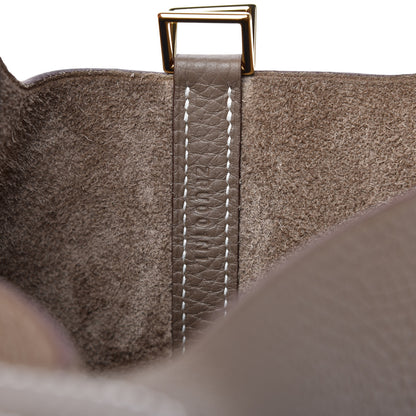 Hermes Taurillon Clemence Picotin Lock 18 PM Etoupe 7 of 10