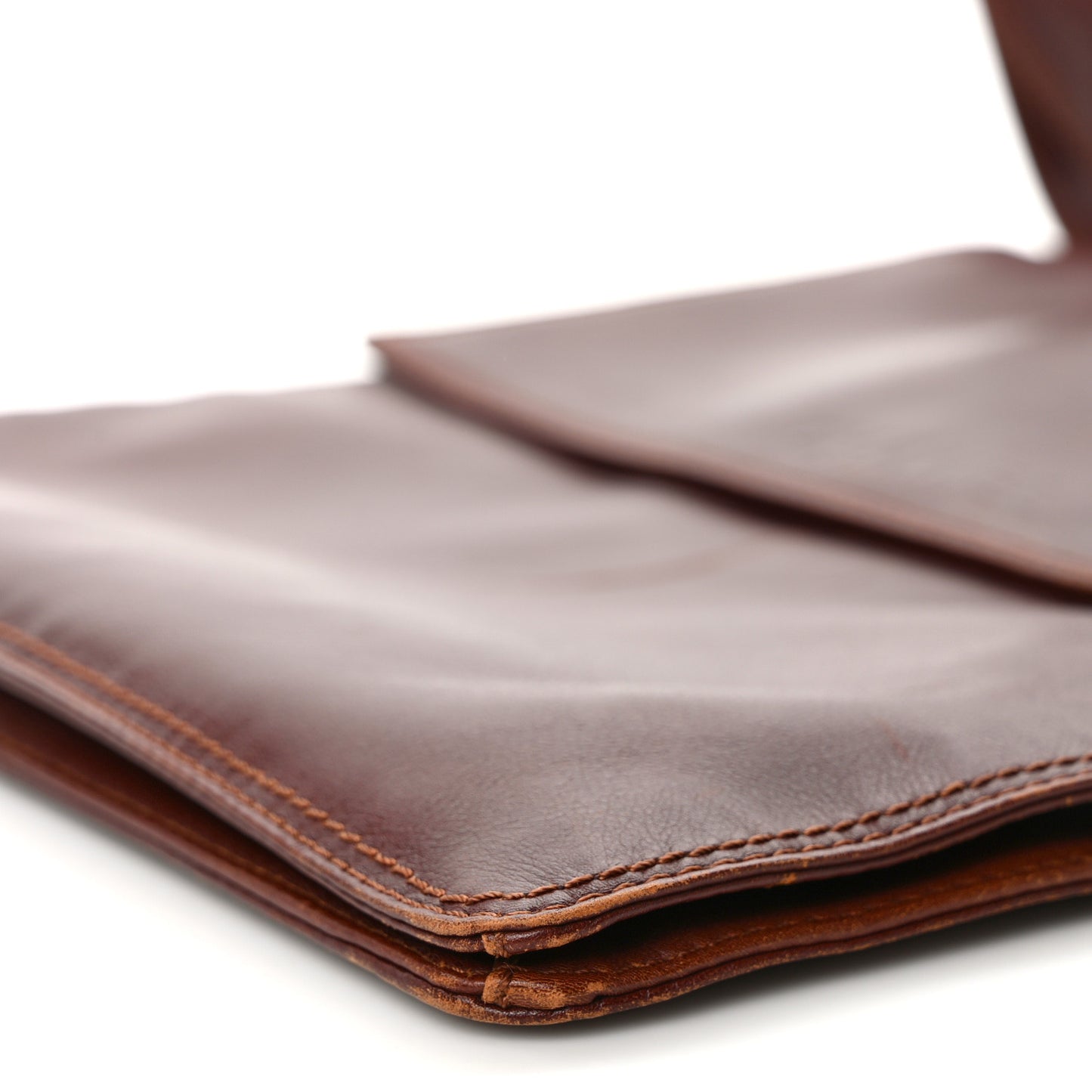 Lambskin Logo Messenger Brown