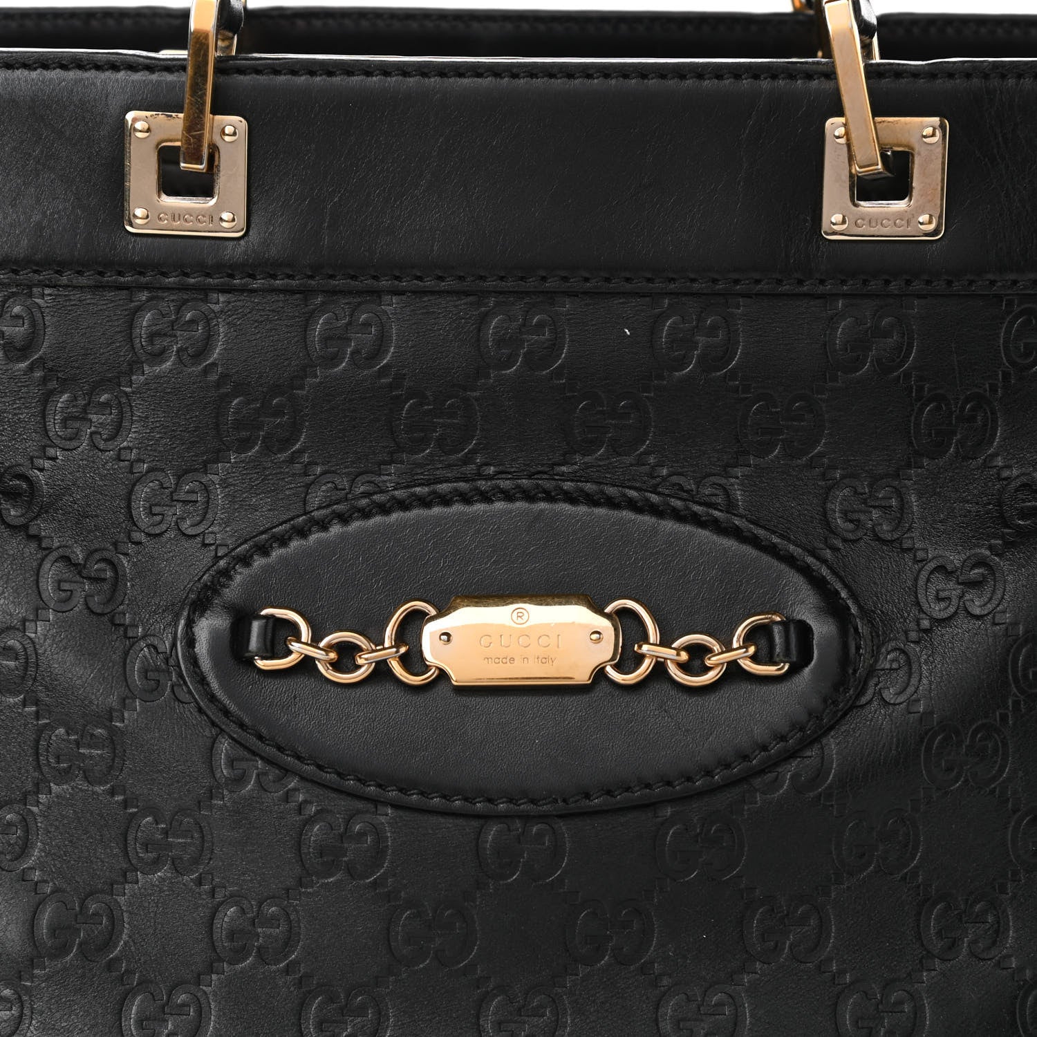 Gucci Guccissima Large Punch Tote Black 8 of 11