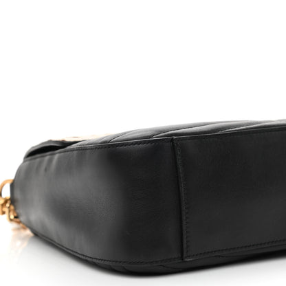 Gucci Calfskin Tarapunta Pony Hair Jaguar Print Bamboo Top Handle Flap Bag Black 9 of 10