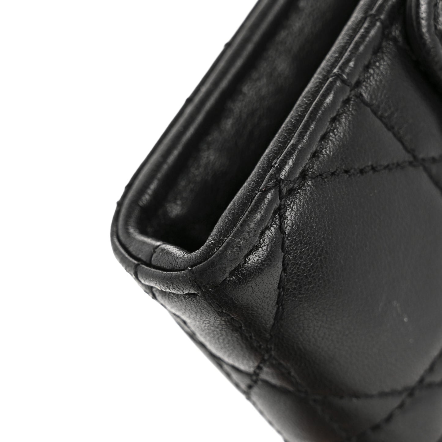 Lambskin Cannage Miss Dior Chain Wallet Black