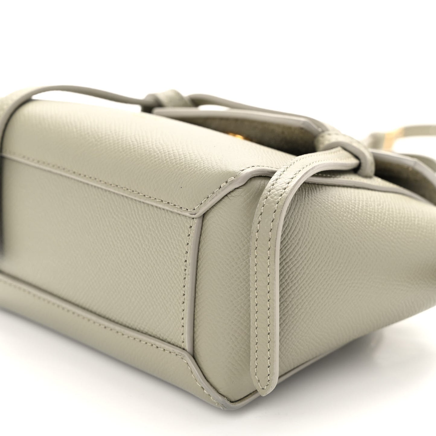 Grained Calfskin Pico Belt Bag Green Clay