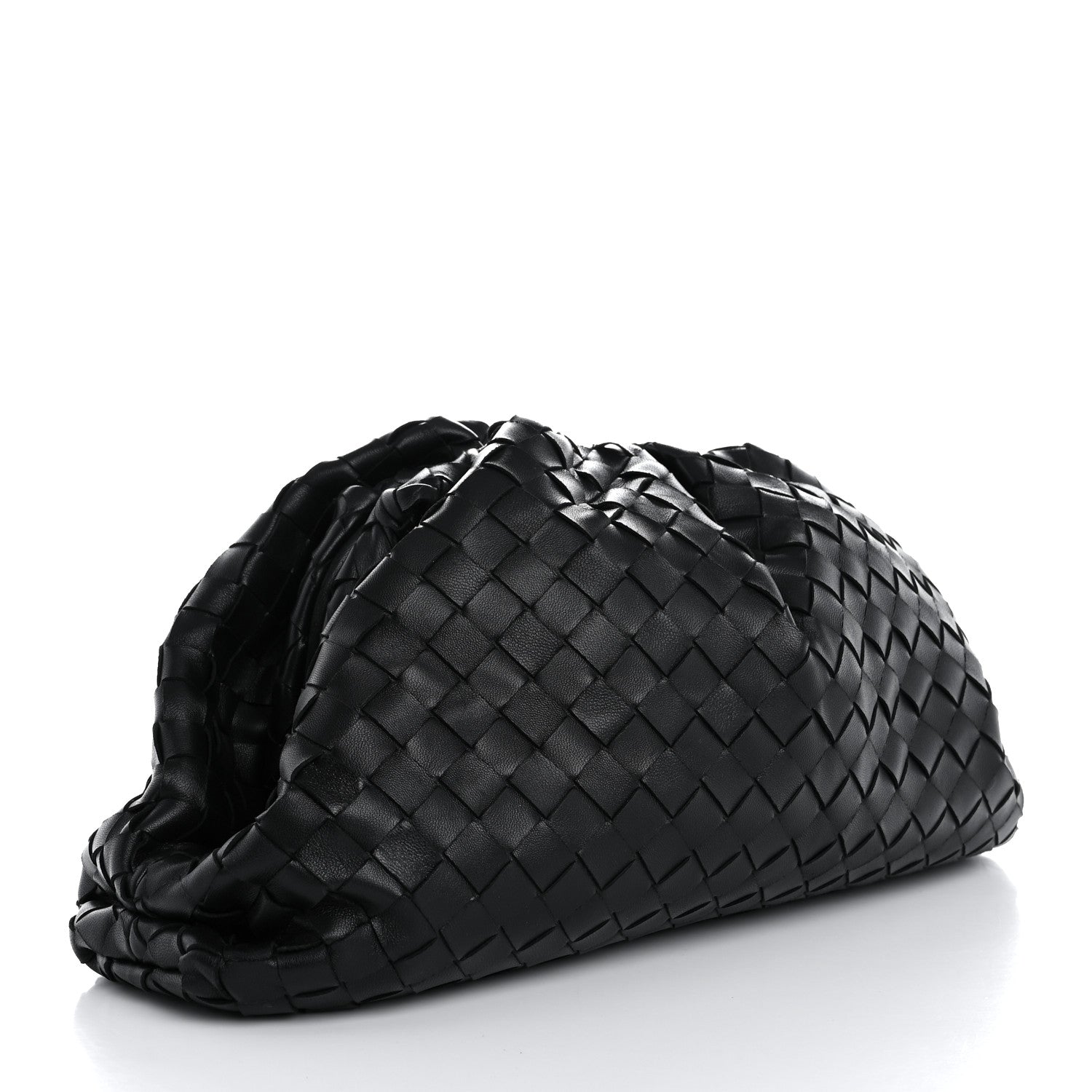 Bottega Veneta Nappa Maxi Intreccio The Pouch Oversized Clutch Black 3 of 14