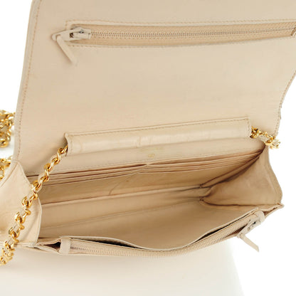 Chanel Caviar Timeless CC Wallet On Chain WOC Beige Clair 5 of 10