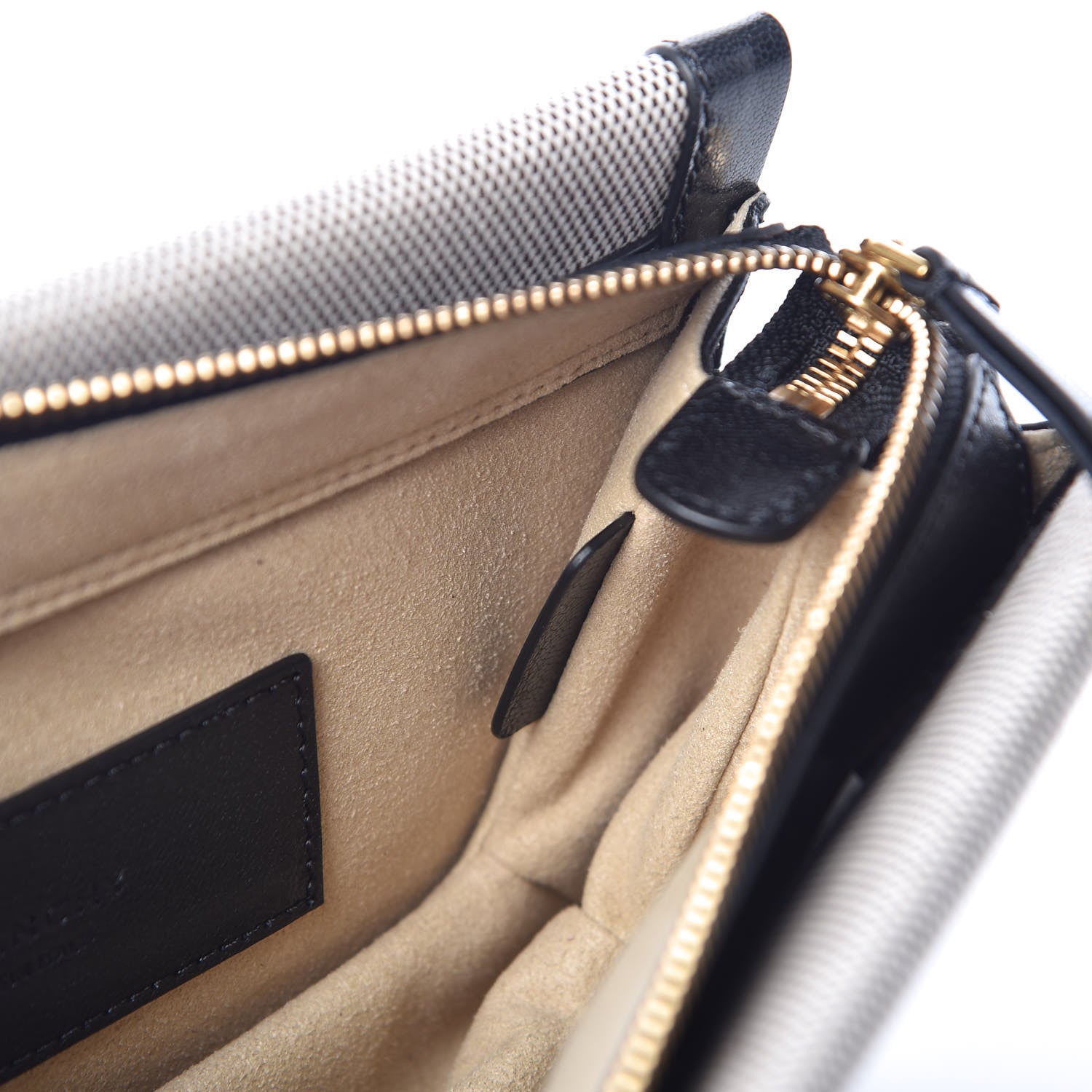 Givenchy Suede Calfskin Canvas GV Cross Shoulder Bag Black 7 of 9