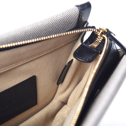 Givenchy Suede Calfskin Canvas GV Cross Shoulder Bag Black 7 of 9