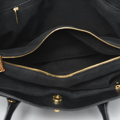 Chanel Calfskin Cerf Executive Shopper Tote Black 6 of 14