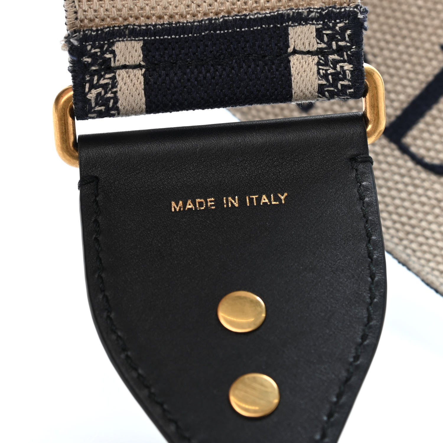 Christian Dior Canvas Embroidered Shoulder Strap Blue 4 of 4