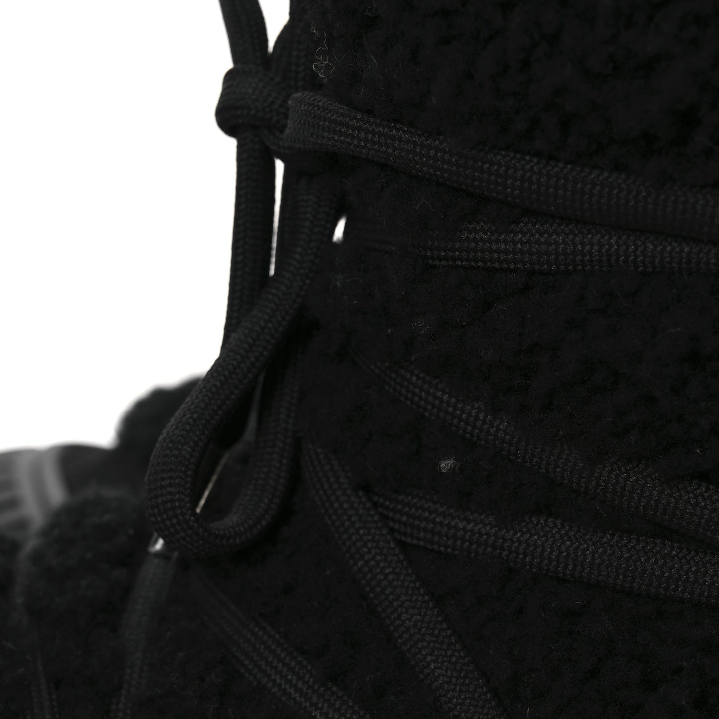 Suede Shearling Polar Flat High Boots 40 Black