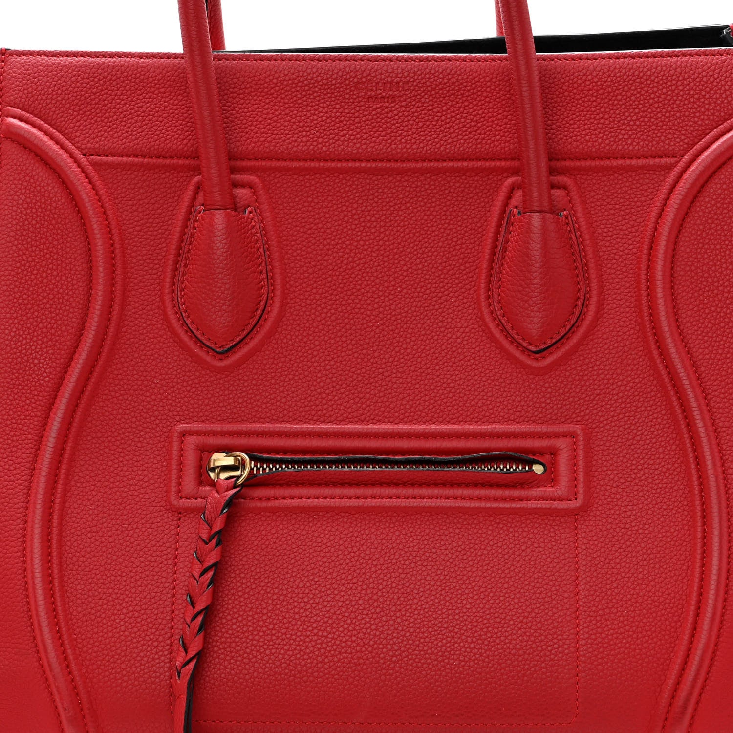 Celine Baby Grained Calfskin Medium Phantom Luggage Carmin 8 of 11