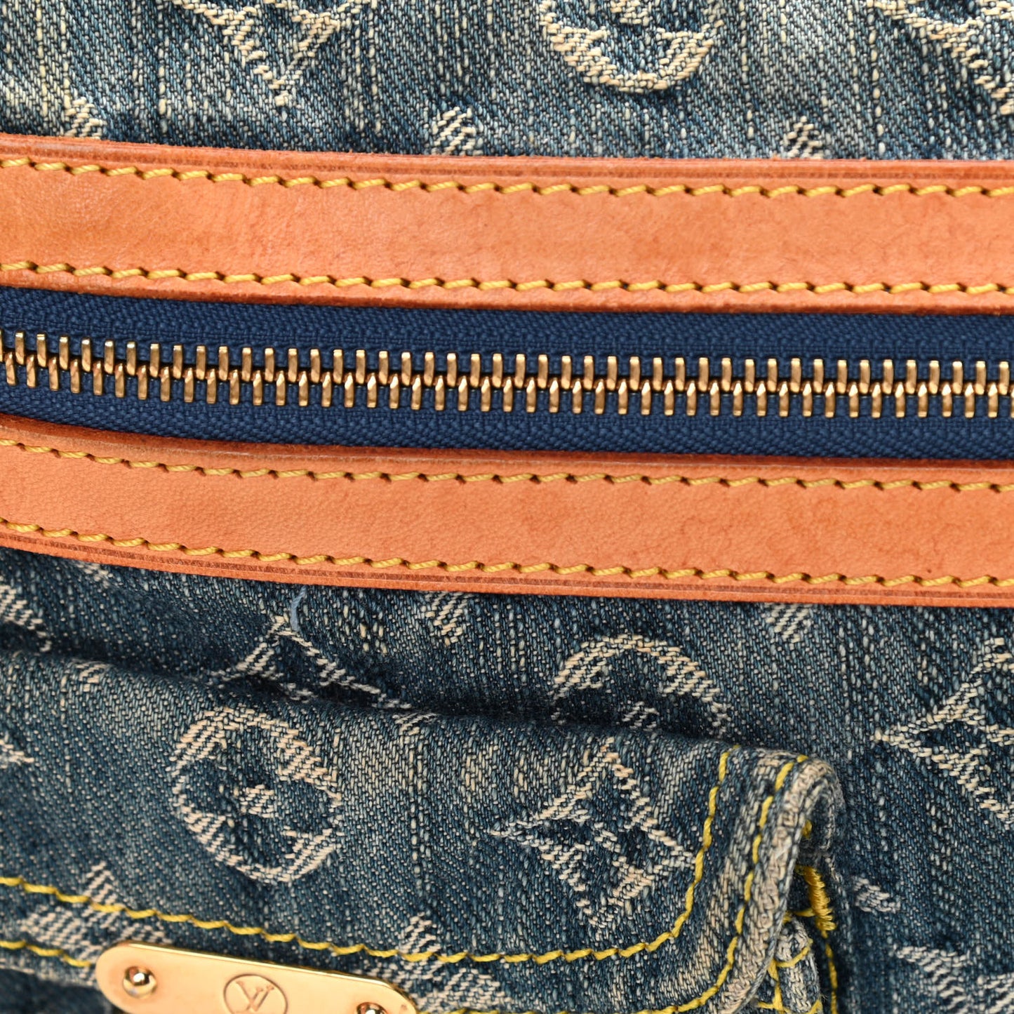 Monogram Denim Baggy PM Blue