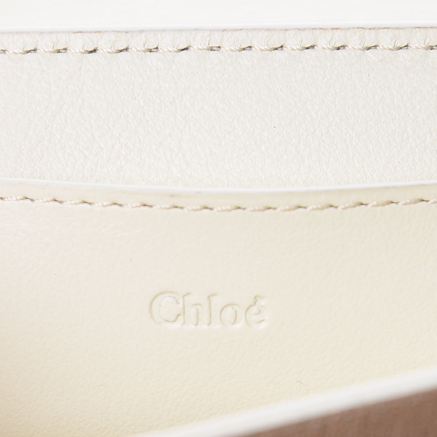 Calfskin Drew Bijou Clutch Natural White