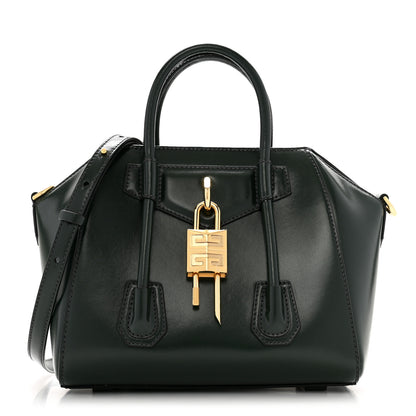 Givenchy Box Calfskin Mini Lock Antigona Shoulder Bag Green Forest 1 of 10
