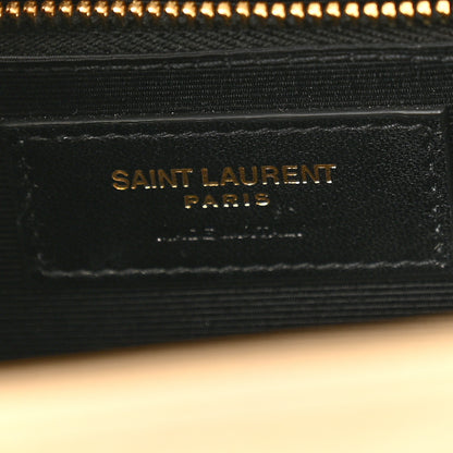 Saint Laurent Grain De Poudre Matelasse Chevron Large Monogram Satchel Nude Powder 6 of 12