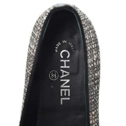 Chanel Fantasy Tweed CC Mocassin Loafers 41 Pink Black 5 of 7