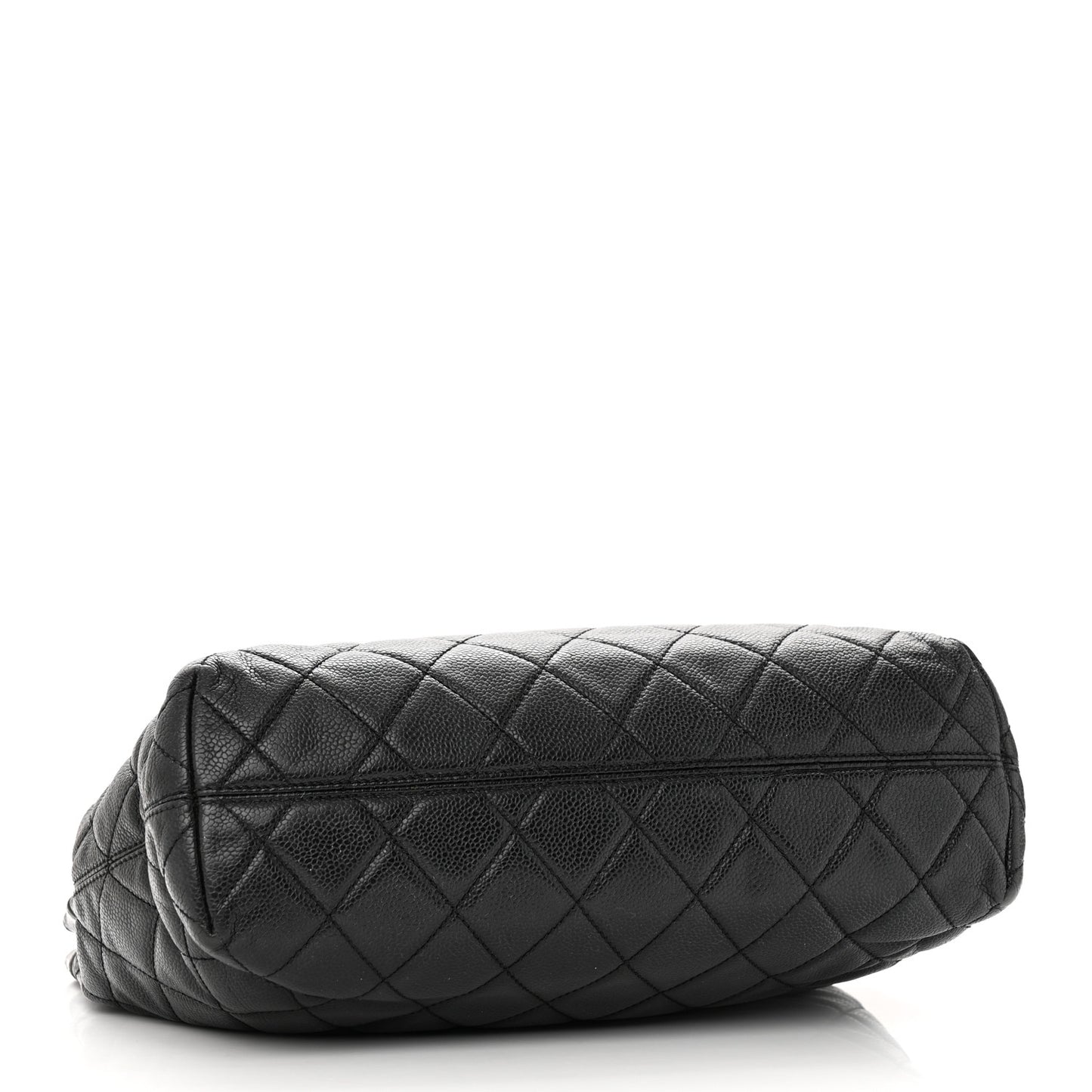 Caviar Quilted CC Shopping Tote Black
