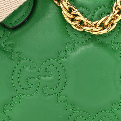 Gucci Calfskin GG Matelasse Mini Bowler Bag Spring Green Natural 8 of 10
